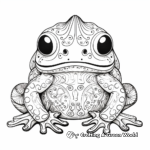 Intricate Poisonous Mushroom Frog Coloring Pages 1