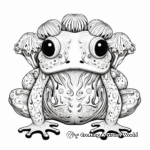 Intricate Poisonous Mushroom Frog Coloring Pages 3