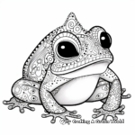 Intricate Poisonous Mushroom Frog Coloring Pages 4