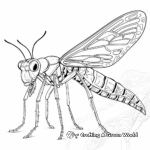 Intricate Praying Mantis Coloring Pages For Adults 4