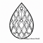 Intricate Raindrop Mosaic Coloring Pages for Adults 2