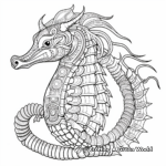 Intricate Seahorse Mandala Coloring Pages for Creatives 1