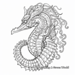 Intricate Seahorse Mandala Coloring Pages for Creatives 2