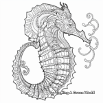 Intricate Seahorse Mandala Coloring Pages for Creatives 4