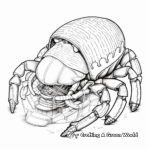 Intricate Seashell Hermit Crab Coloring Pages 3