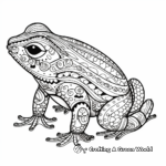 Intricate Sketched Poison Dart Frog Coloring Pages for Adults 1