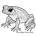 Intricate Sketched Poison Dart Frog Coloring Pages for Adults 2