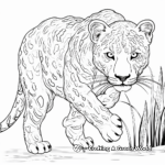 Intricate Snow Leopard Coloring Pages 1
