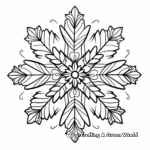 Intricate Snowflake Coloring Pages 1