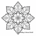 Intricate Snowflake Coloring Pages 3