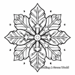 Intricate Snowflake Coloring Pages 4