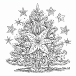 Intricate Snowy Christmas Tree Coloring Pages 2