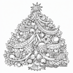 Intricate Snowy Christmas Tree Coloring Pages 3