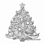 Intricate Snowy Christmas Tree Coloring Pages 4