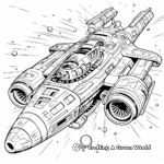 Intricate Space Jet Coloring Pages 4