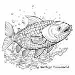 Intricate Spawning Salmon Coloring Pages 2