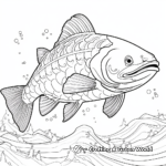 Intricate Spawning Salmon Coloring Pages 3
