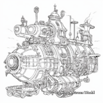 Intricate Steampunk Designs for Adult Coloring 1