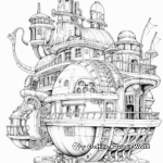 Intricate Steampunk Designs for Adult Coloring 4