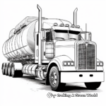 Intricate Tanker Semi Truck Trailer Coloring Pages for Adults 1