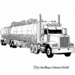 Intricate Tanker Semi Truck Trailer Coloring Pages for Adults 3