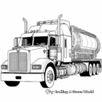 Intricate Tanker Semi Truck Trailer Coloring Pages for Adults 4
