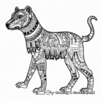Intricate Tasmanian Tiger Coloring Pages for Adults 1
