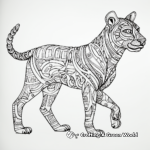Intricate Tasmanian Tiger Coloring Pages for Adults 2