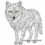 Intricate Timber Wolf Coloring Pages 2