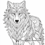 Intricate Timber Wolf Coloring Pages 3