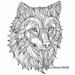 Intricate Timber Wolf Coloring Pages 4