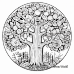 Intricate Tree Life in the Forest Coloring Sheets 3