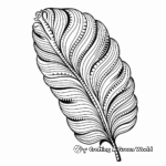 Intricate Turkey Feather Coloring Pages 1