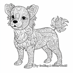 Intricate Unicorn Dog Coloring Pages for Adults 2