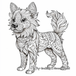 Intricate Unicorn Dog Coloring Pages for Adults 3