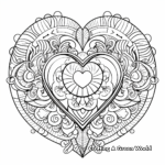Intricate Valentines Mandala Coloring Pages 1