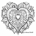 Intricate Valentines Mandala Coloring Pages 2