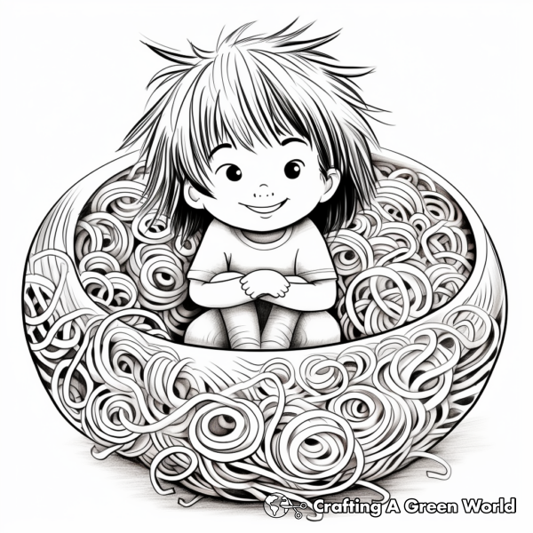 Noodle Coloring Pages - Free &amp; Printable!