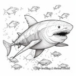 Intricate Whale Shark Coloring Pages for Adults 4