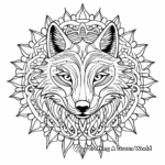 Intricate Wolf Mandala Coloring Pages for Adults 1