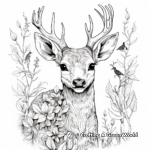 Intricate Woodland Creature: Deer Coloring Pages 2