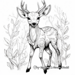 Intricate Woodland Creature: Deer Coloring Pages 3