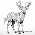 Intricate Woodland Creature: Deer Coloring Pages 4