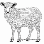 Intricate Wooly Sheep Coloring Pages 2