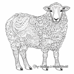 Intricate Wooly Sheep Coloring Pages 3