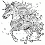 Intricate Zentangle Unicorn Coloring Pages for Adults 4