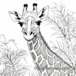 Intricate Zoo Giraffe Coloring Pages 4