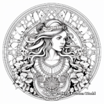 Intricately Designed Aphrodite Goddess of Love Coloring Pages 2