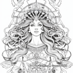 Intricately Designed Aphrodite Goddess of Love Coloring Pages 3