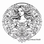 Intricately Designed Aphrodite Goddess of Love Coloring Pages 4